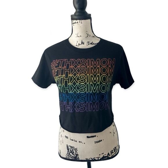Love, Simon Rainbow Graphic Crop Top Women’s Size S | Pride LGBTQ+ Tee - Picture 1 of 5
